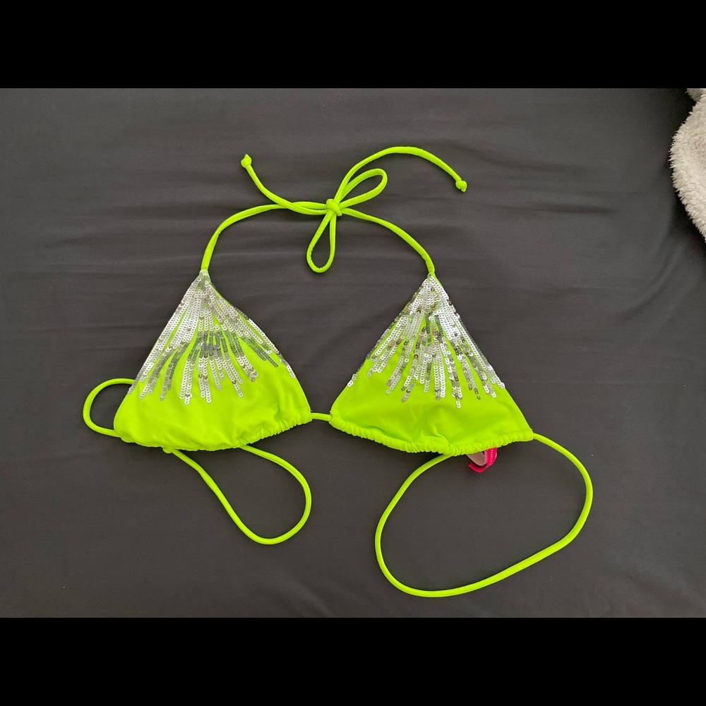 Neon and Sequin bikini top